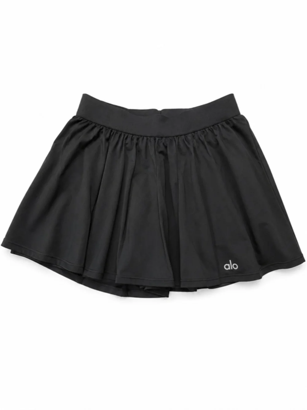 Alo Skirt Womens Medium Yoga Black High Waist Pleated Lined Tennis Pockets